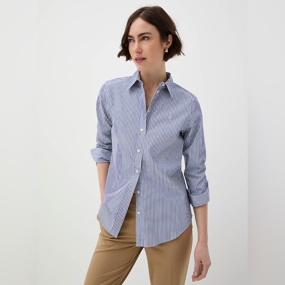 Lauren Ralph Lauren Tops - Lauren Ralph Lauren Striped poplin shirt Women’s size Large